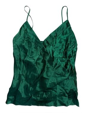 Gold hawk sample Surplice wrap cami no size tag***